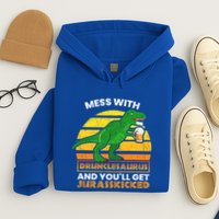 Retro Tgiftrex Druncle Drunclesaurus Slogan Funny Unclesaurus Gift Hoodie