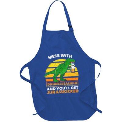 Retro Tgiftrex Druncle Drunclesaurus Slogan Funny Unclesaurus Gift Apron