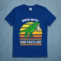 Retro Tgiftrex Druncle Drunclesaurus Slogan Funny Unclesaurus Gift T-Shirt