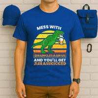 Retro Tgiftrex Druncle Drunclesaurus Slogan Funny Unclesaurus Gift T-Shirt