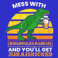 Retro Tgiftrex Druncle Drunclesaurus Slogan Funny Unclesaurus Gift Tall T-Shirt