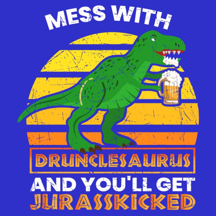 Retro Tgiftrex Druncle Drunclesaurus Slogan Funny Unclesaurus Gift Tall T-Shirt