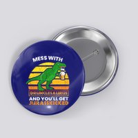 Retro Tgiftrex Druncle Drunclesaurus Slogan Funny Unclesaurus Gift Button