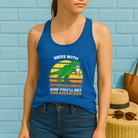 Retro Tgiftrex Druncle Drunclesaurus Slogan Funny Unclesaurus Gift Womens Tank Top
