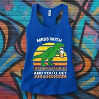 Retro Tgiftrex Druncle Drunclesaurus Slogan Funny Unclesaurus Gift Womens Tank Top