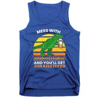 Retro Tgiftrex Druncle Drunclesaurus Slogan Funny Unclesaurus Gift Tank Top