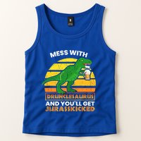Retro Tgiftrex Druncle Drunclesaurus Slogan Funny Unclesaurus Gift Tank Top