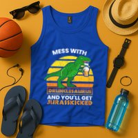 Retro Tgiftrex Druncle Drunclesaurus Slogan Funny Unclesaurus Gift Tank Top