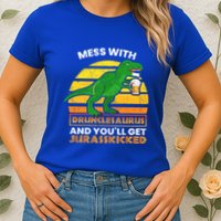 Retro Tgiftrex Druncle Drunclesaurus Slogan Funny Unclesaurus Gift Womens T-Shirt