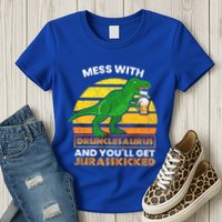 Retro Tgiftrex Druncle Drunclesaurus Slogan Funny Unclesaurus Gift Womens T-Shirt