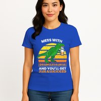 Retro Tgiftrex Druncle Drunclesaurus Slogan Funny Unclesaurus Gift Womens T-Shirt