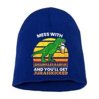 Retro Tgiftrex Druncle Drunclesaurus Slogan Funny Unclesaurus Gift Short Acrylic Beanie