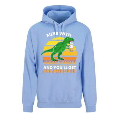 Retro Tgiftrex Druncle Drunclesaurus Slogan Funny Unclesaurus Gift Unisex Surf Hoodie