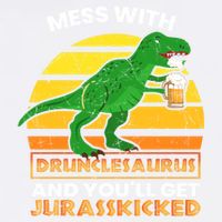 Retro Tgiftrex Druncle Drunclesaurus Slogan Funny Unclesaurus Gift Garment-Dyed Sweatshirt