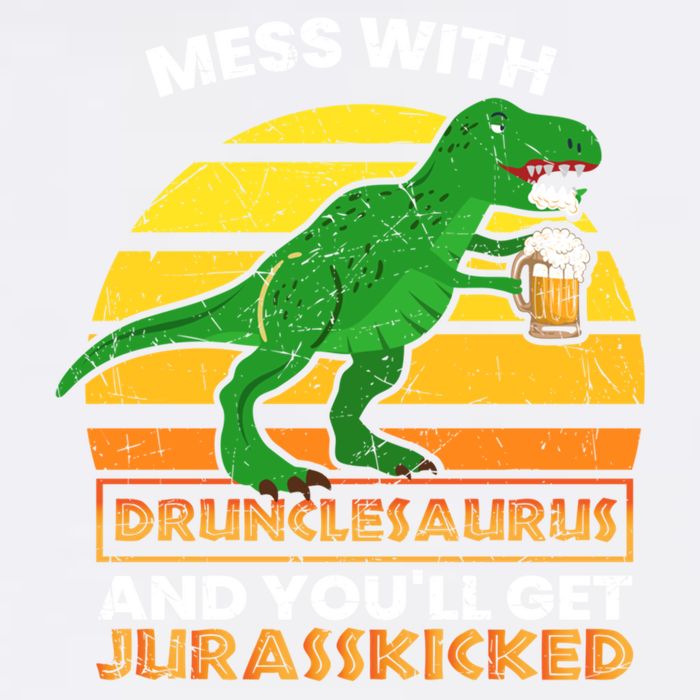 Retro Tgiftrex Druncle Drunclesaurus Slogan Funny Unclesaurus Gift Garment-Dyed Sweatshirt
