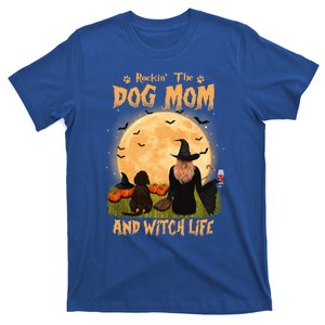 Rocking The Dog Mom And Witch Life Dachshund Halloween Gift T-Shirt