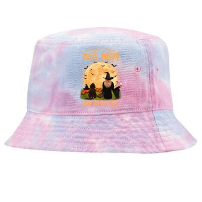 Rocking The Dog Mom And Witch Life Dachshund Halloween Gift Tie-Dyed Bucket Hat