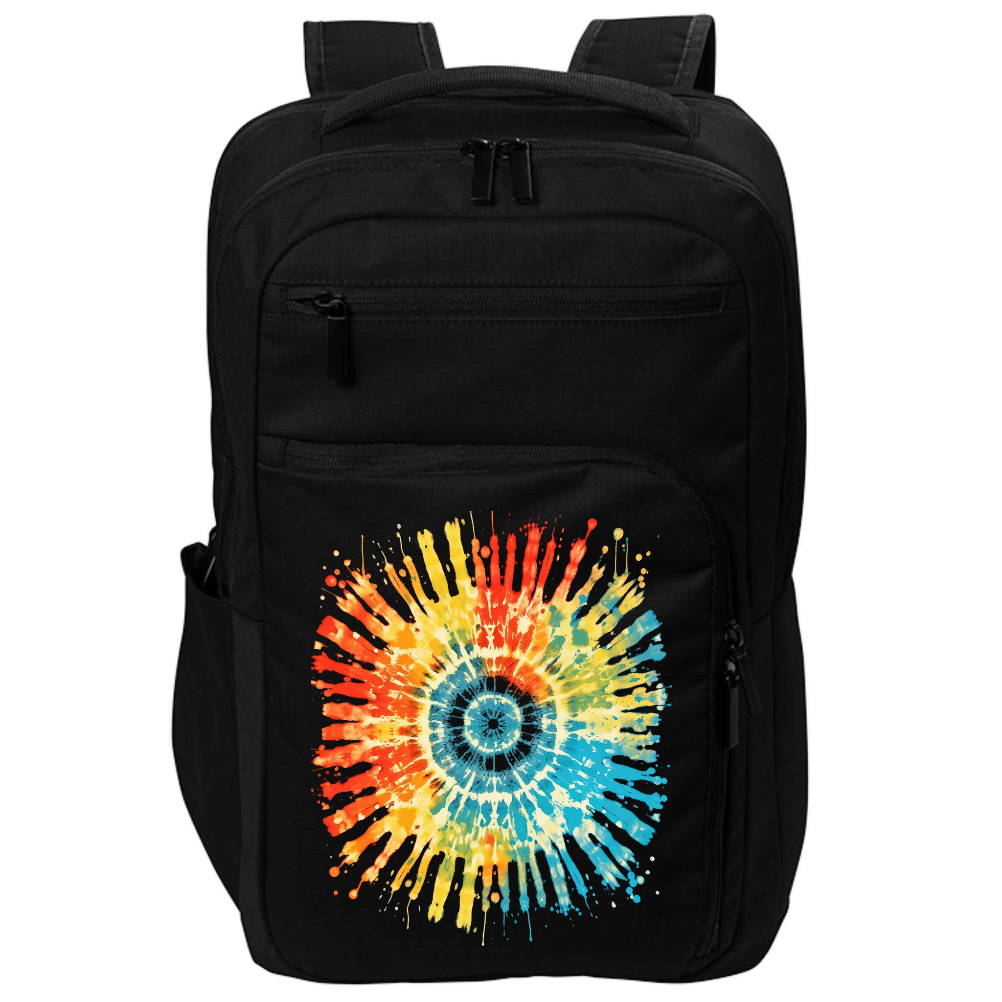 Retro Tie Dye 60s 70s Hippie Aesthetic Graphic Art 100 Impact Tech Backpack