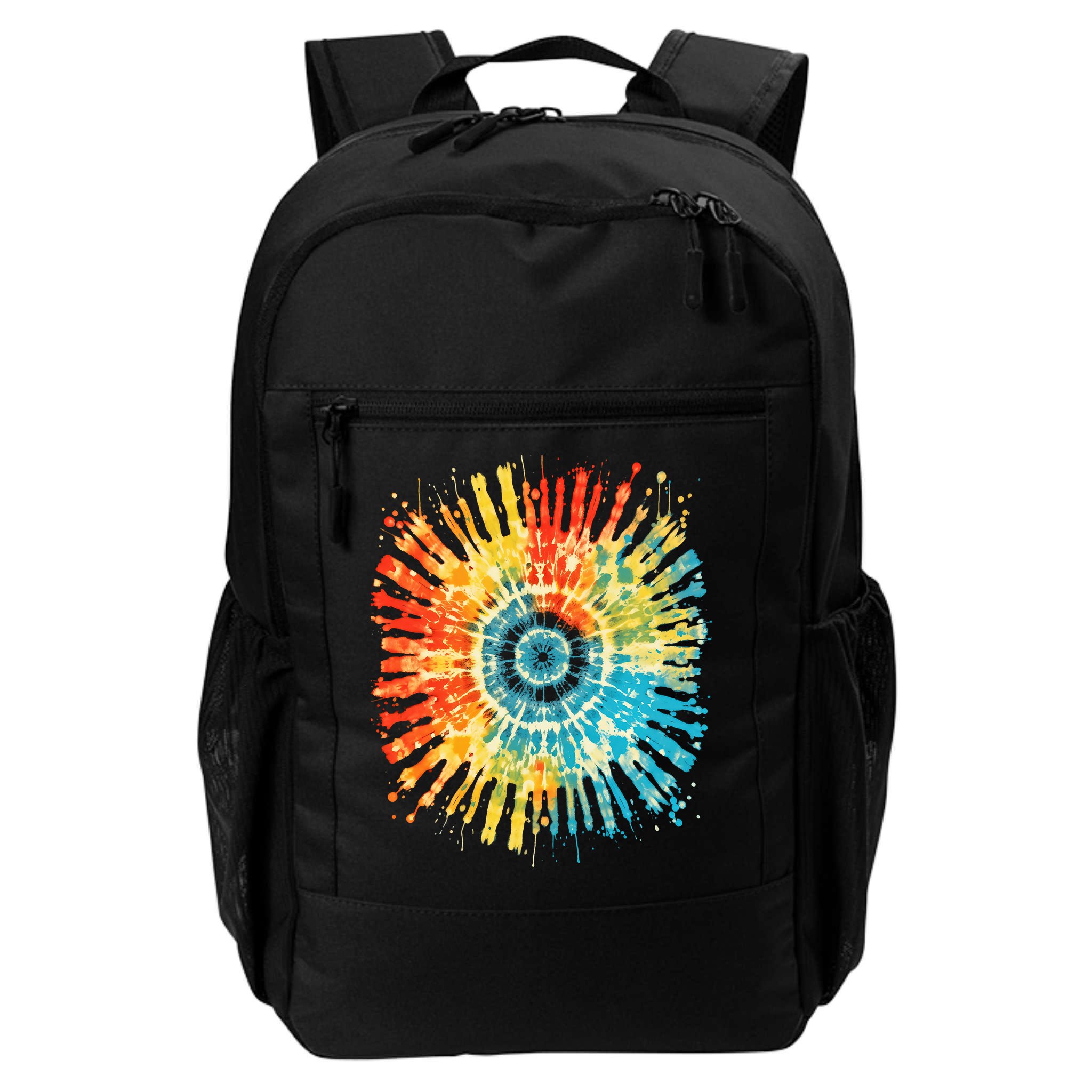 Retro Tie Dye 60s 70s Hippie Aesthetic Graphic Art 100 Backpack