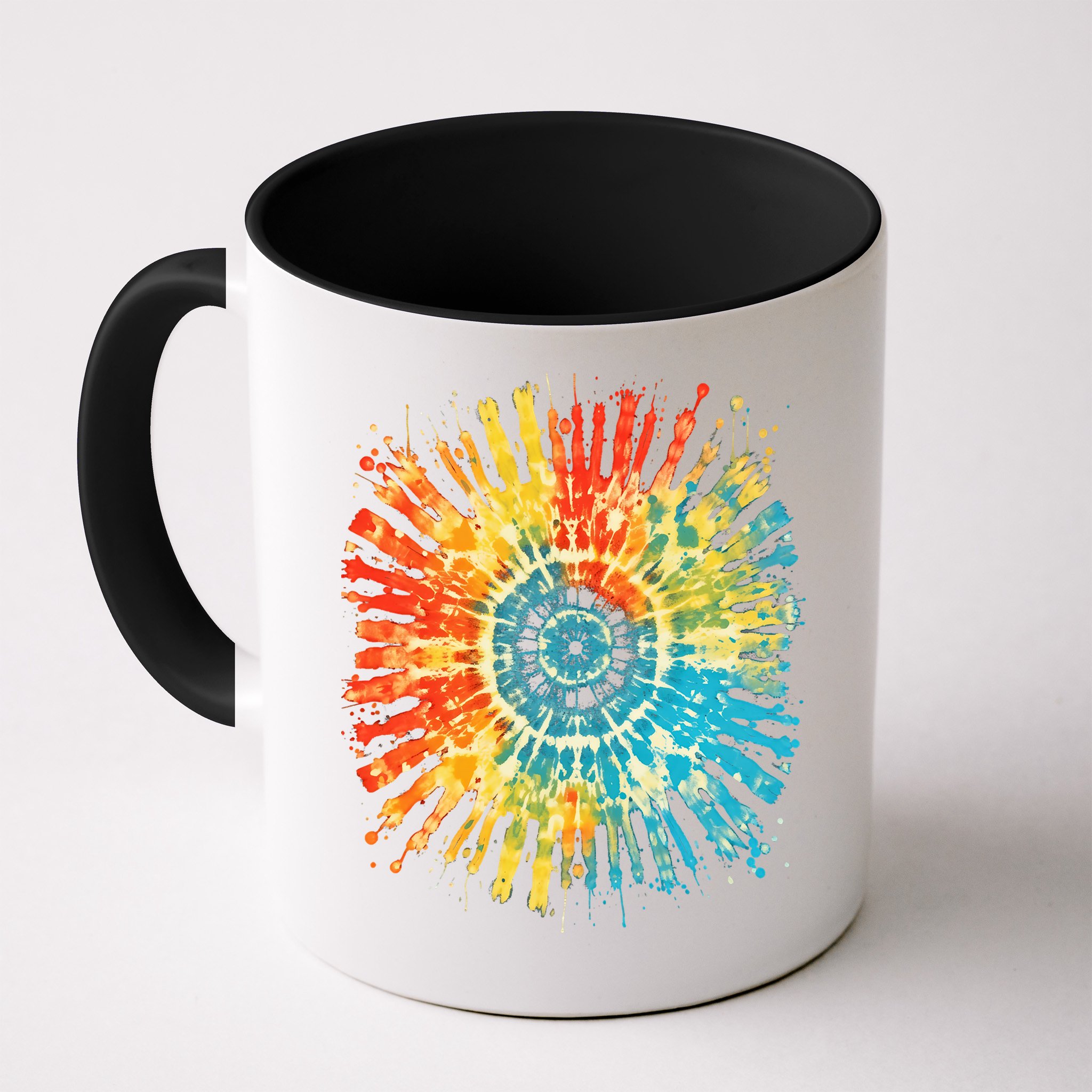 Retro Tie Dye 60s 70s Hippie Aesthetic Graphic Art 100 Mug