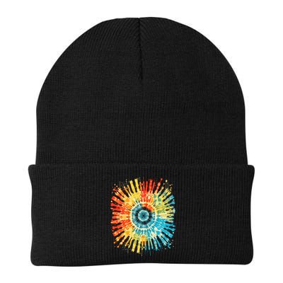 Retro Tie Dye 60s 70s Hippie Aesthetic Graphic Art 100 Beanie