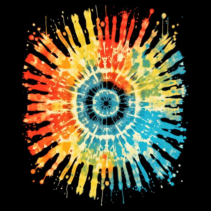 Retro Tie Dye 60s 70s Hippie Aesthetic Graphic Art 100 Baby Bodysuit