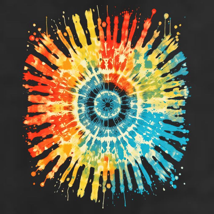 Retro Tie Dye 60s 70s Hippie Aesthetic Graphic Art 100 Hat