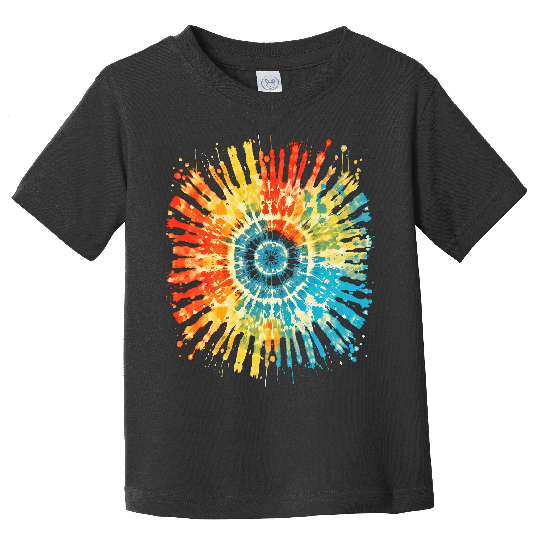 Retro Tie Dye 60s 70s Hippie Aesthetic Graphic Art 100 Toddler T-Shirt