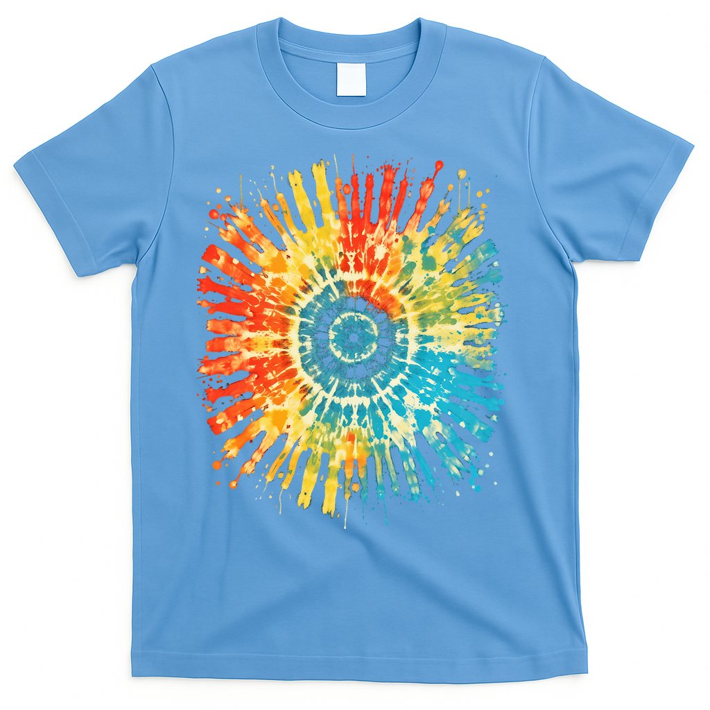 Retro Tie Dye 60s 70s Hippie Aesthetic Graphic Art 100 T-Shirt