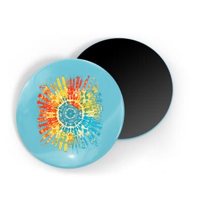 Retro Tie Dye 60s 70s Hippie Aesthetic Graphic Art 100 Magnet