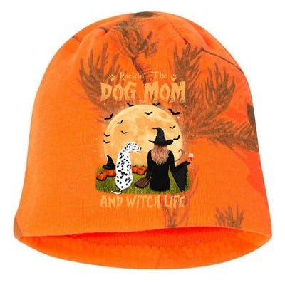 Rocking The Dog Mom And Witch Life Dalmatian Halloween Gift Kati - Camo Knit Beanie