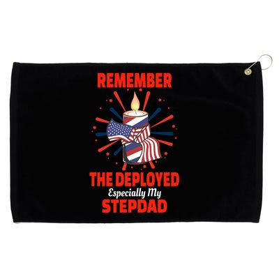 Remember The Deployed Stepdad Design Gift Grommeted Golf Towel