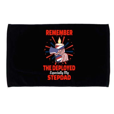 Remember The Deployed Stepdad Design Gift Microfiber Hand Towel