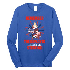 Remember The Deployed Stepdad Design Gift Long Sleeve Shirt