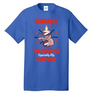 Remember The Deployed Stepdad Design Gift Tall T-Shirt