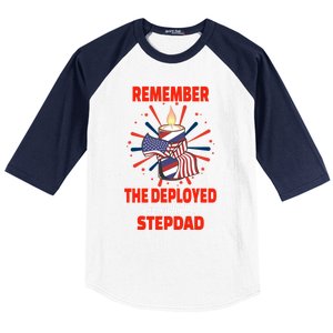 Remember The Deployed Stepdad Design Gift Baseball Sleeve Shirt