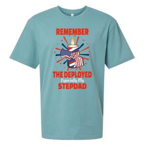 Remember The Deployed Stepdad Design Gift Sueded Cloud Jersey T-Shirt