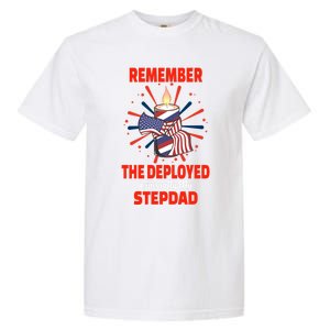 Remember The Deployed Stepdad Design Gift Garment-Dyed Heavyweight T-Shirt