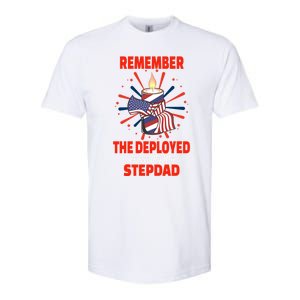 Remember The Deployed Stepdad Design Gift Softstyle CVC T-Shirt