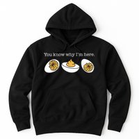 Retro Thanksgiving Dinner You Know Why IM Here Deviled Egg Hoodie