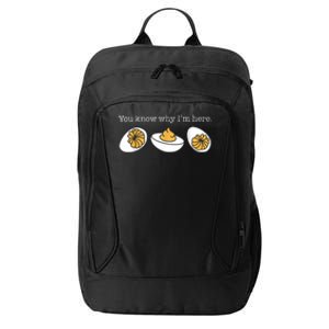 Retro Thanksgiving Dinner You Know Why IM Here Deviled Egg City Backpack