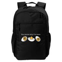 Retro Thanksgiving Dinner You Know Why IM Here Deviled Egg Daily Commute Backpack
