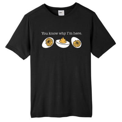 Retro Thanksgiving Dinner You Know Why IM Here Deviled Egg Tall Fusion ChromaSoft Performance T-Shirt