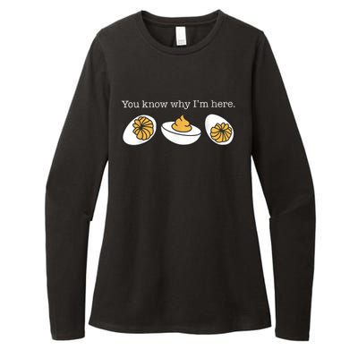 Retro Thanksgiving Dinner You Know Why IM Here Deviled Egg Womens CVC Long Sleeve Shirt