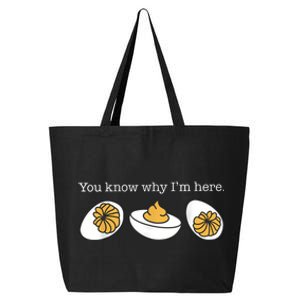 Retro Thanksgiving Dinner You Know Why IM Here Deviled Egg 25L Jumbo Tote