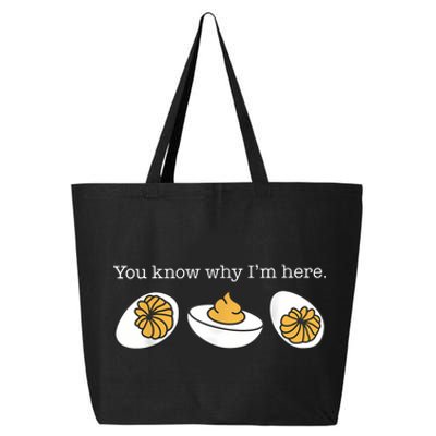 Retro Thanksgiving Dinner You Know Why IM Here Deviled Egg 25L Jumbo Tote