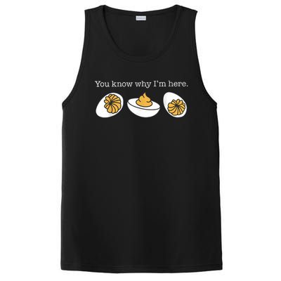 Retro Thanksgiving Dinner You Know Why IM Here Deviled Egg PosiCharge Competitor Tank