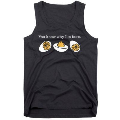 Retro Thanksgiving Dinner You Know Why IM Here Deviled Egg Tank Top