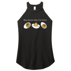 Retro Thanksgiving Dinner You Know Why IM Here Deviled Egg Women's Perfect Tri Rocker Tank