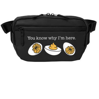 Retro Thanksgiving Dinner You Know Why IM Here Deviled Egg Crossbody Pack